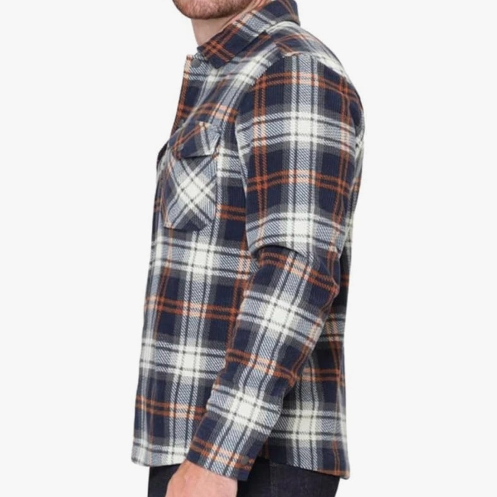 NWT BC Clothing Men's Textured Flannel Button Cuffs Branded Buttons Heavyweight - Picture 2 of 14